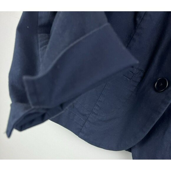 Talbots Women's Blazer Size 10 Jacket Casual Solid Blue Long Sleeve Stretch - Picture 3 of 7